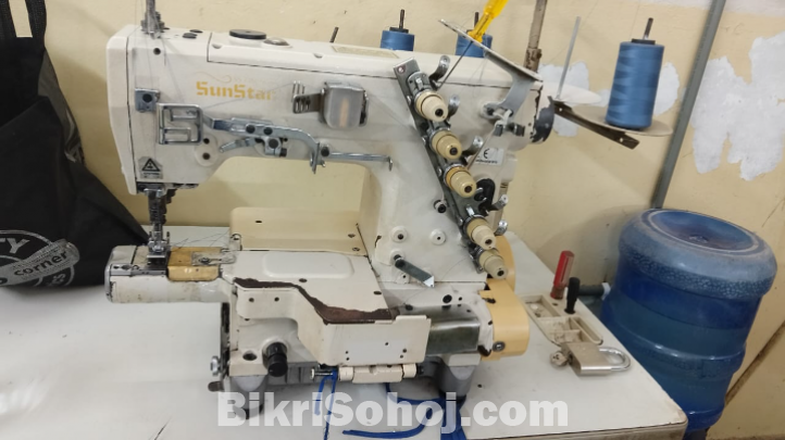 Sunstar narrow neck Flat Lock Machine.